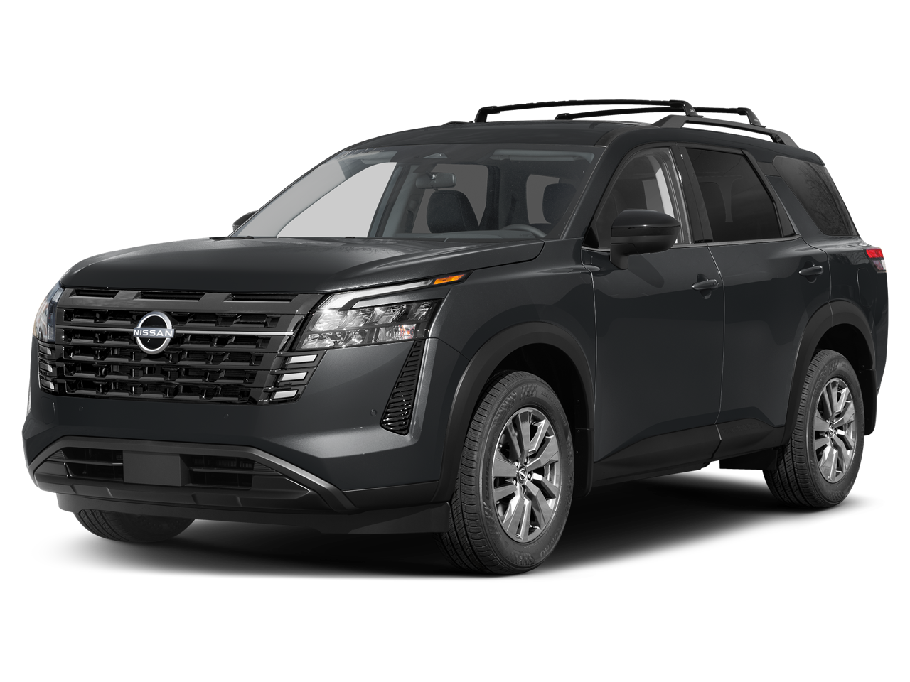 2026 Nissan Pathfinder SV in Super Black — front three-quarter view