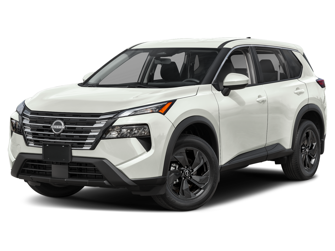 2026 Nissan Rogue SV in Everest White Pearl Tricoat — front three-quarter view