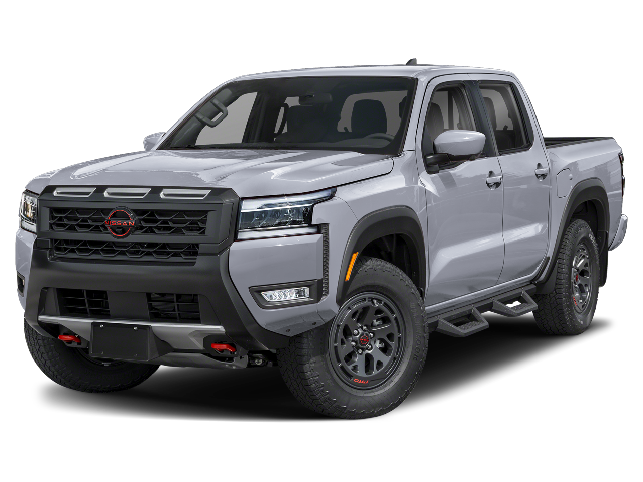2026 Nissan Frontier PRO-4X in Boulder Gray Pearl — front three-quarter view