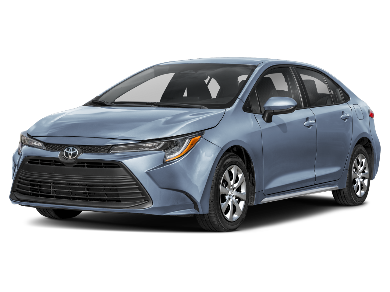 2025 Toyota Corolla LE in Blue — front three-quarter view