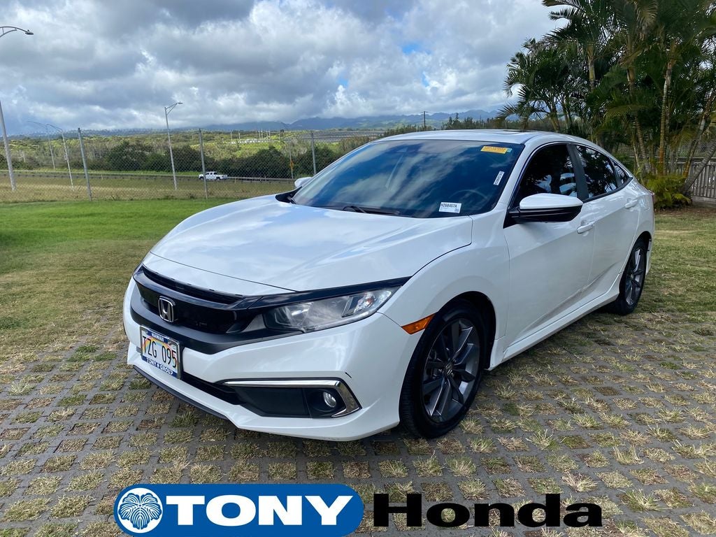 2020 Honda Civic — rear three-quarter view