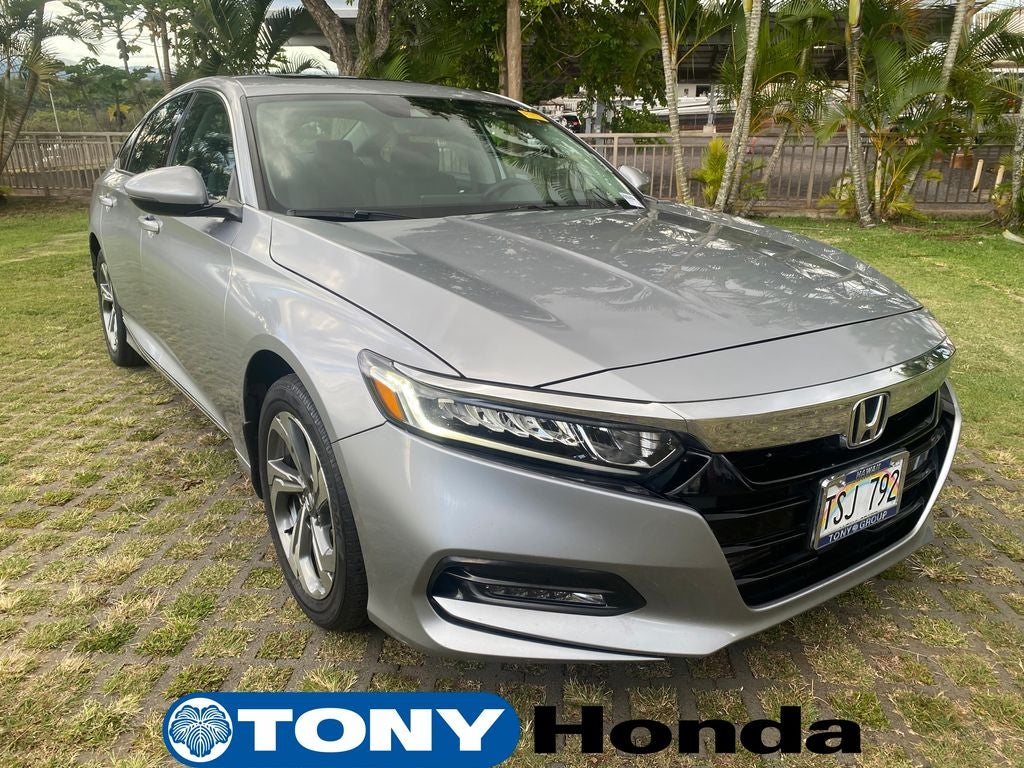 2018 Honda Accord EX-L in Lunar Silver Metallic — front three-quarter view