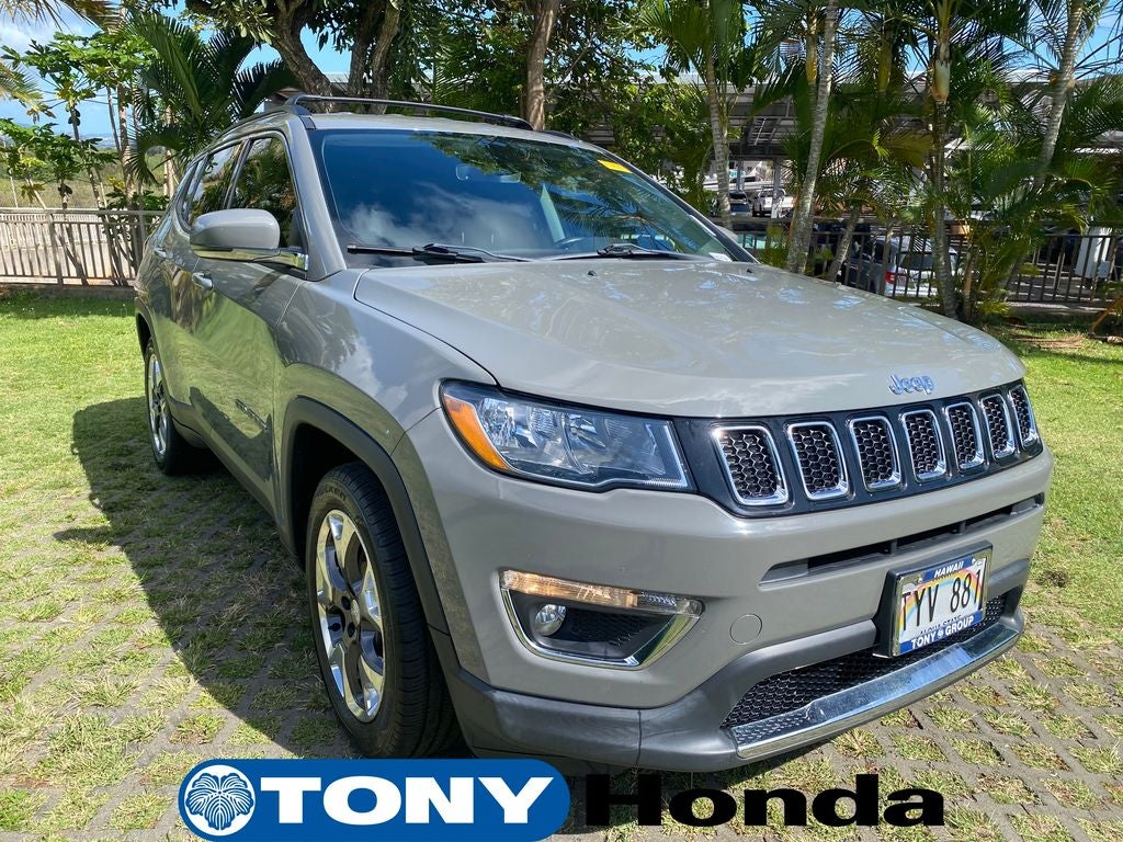 2020 Jeep Compass Limited in Sting-Gray Clearcoat — front three-quarter view