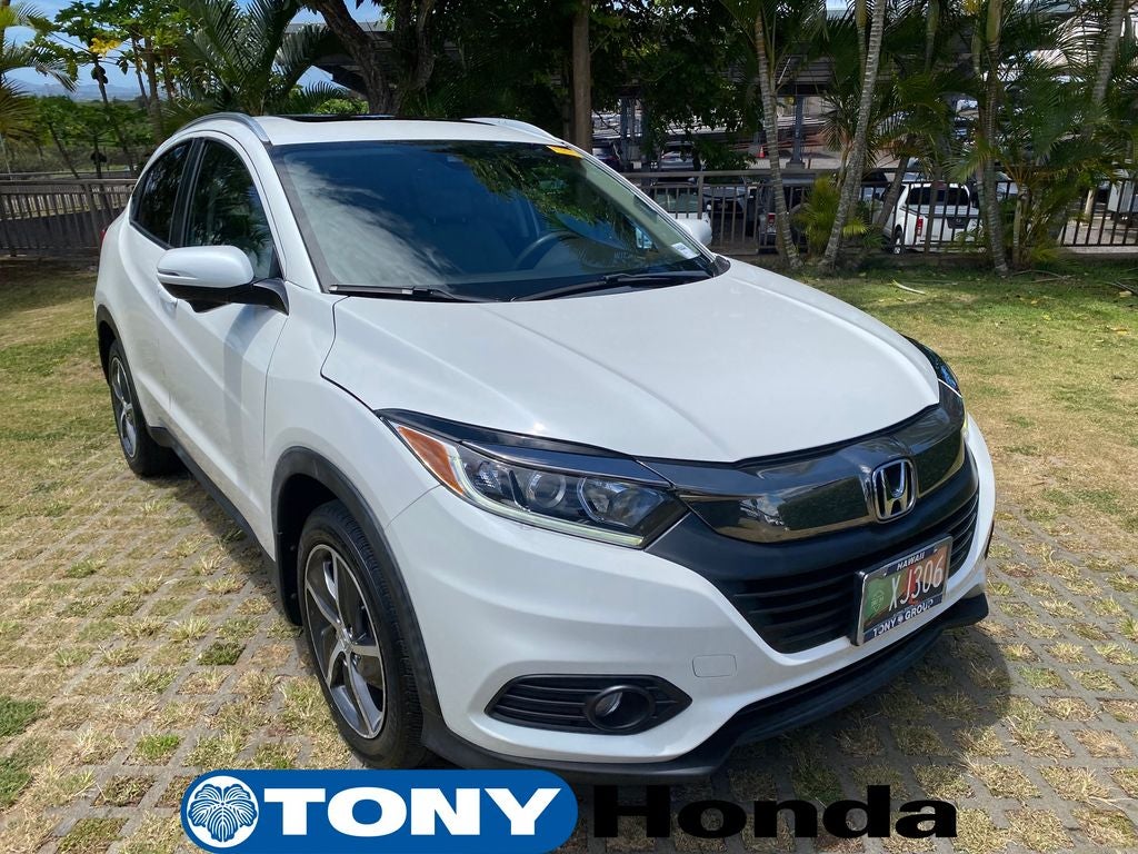 2021 Honda HR-V EX in White — front three-quarter view