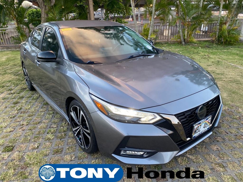 2020 Nissan Sentra SR in Gun Metallic — front three-quarter view