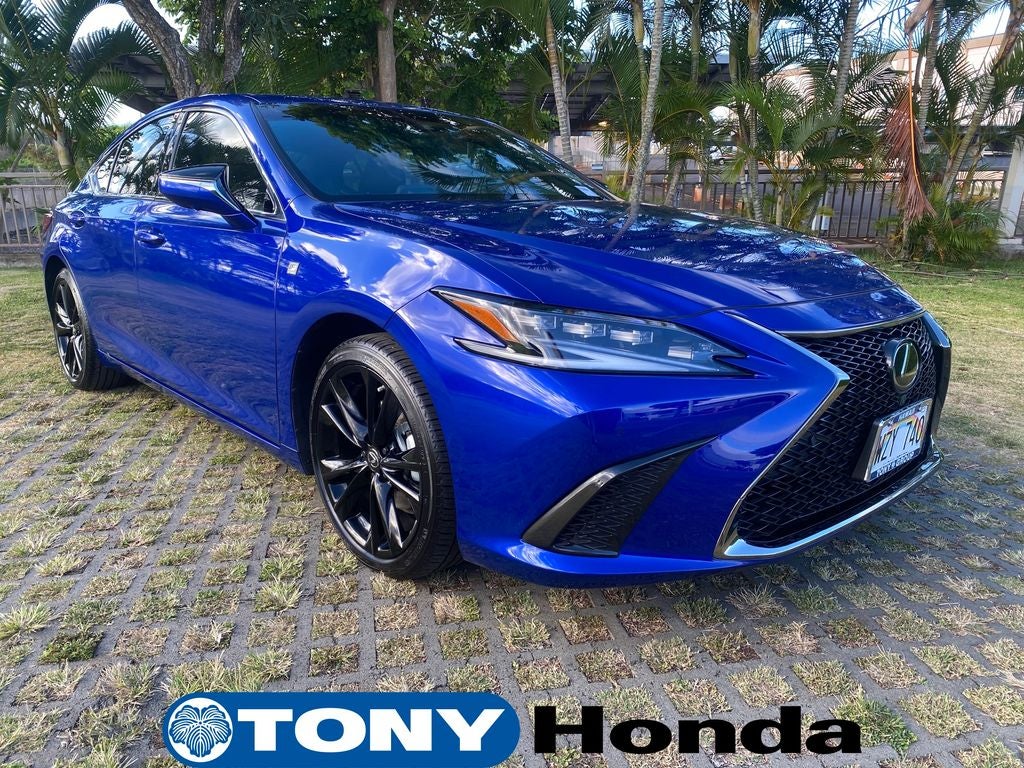 2024 Lexus ES 350 F Sport in Blue — front three-quarter view