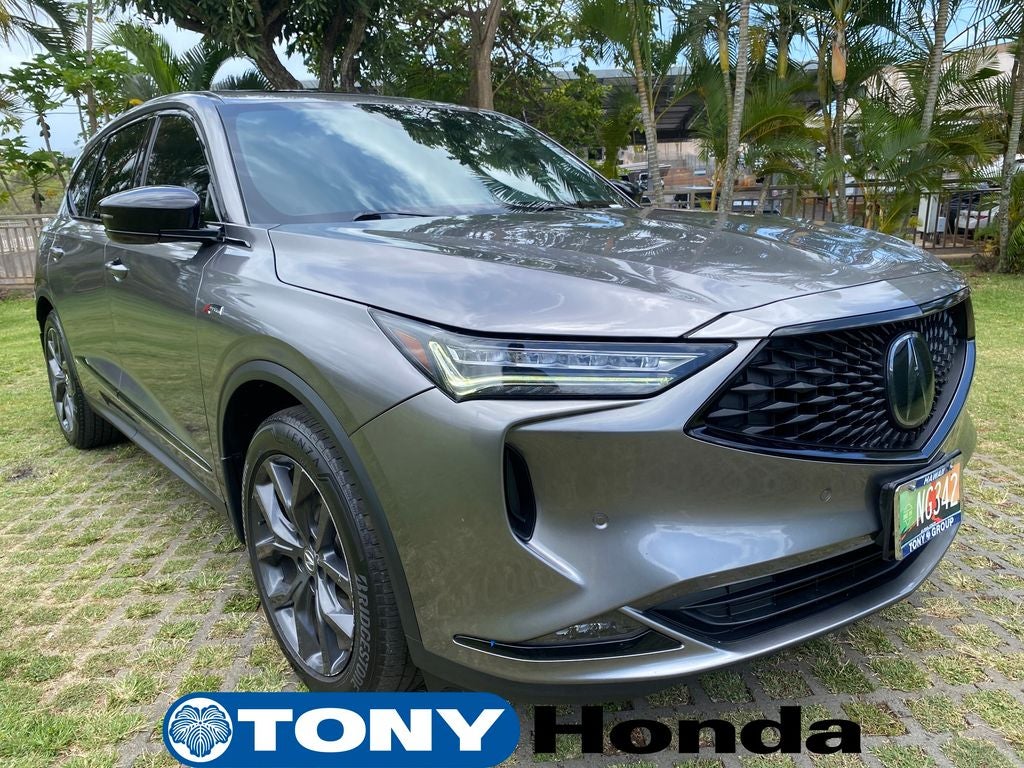 2022 Acura MDX A-Spec SH-AWD in Gray — front three-quarter view