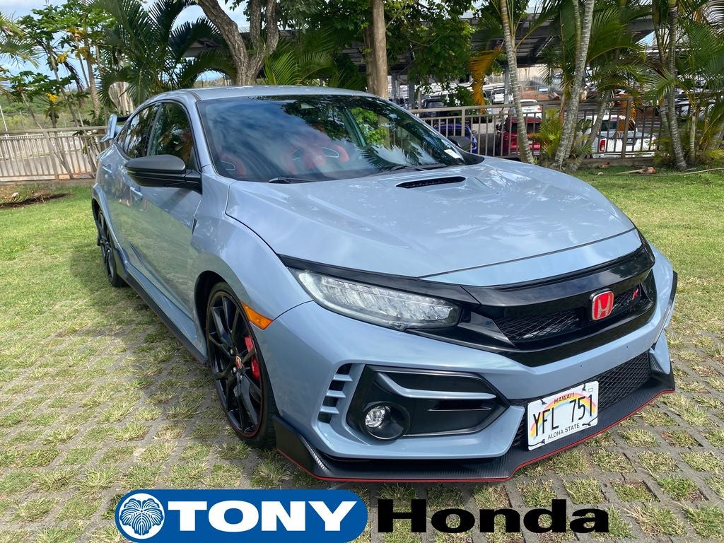 2020 Honda Civic Type R Touring in Gray — front three-quarter view