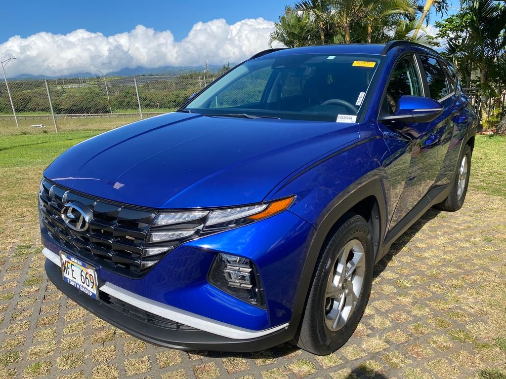 2022 Hyundai Tucson — rear three-quarter view