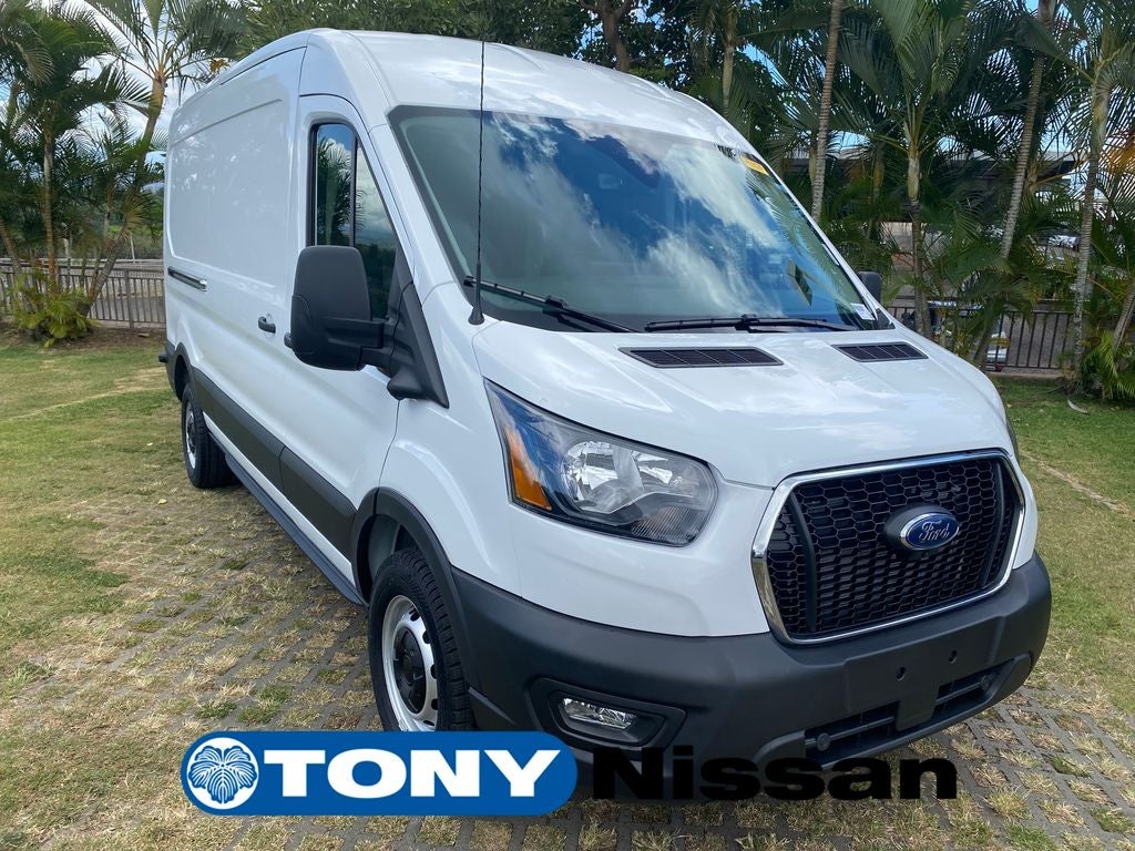 2024 Ford Transit Cargo Van Base in Oxford White — front three-quarter view