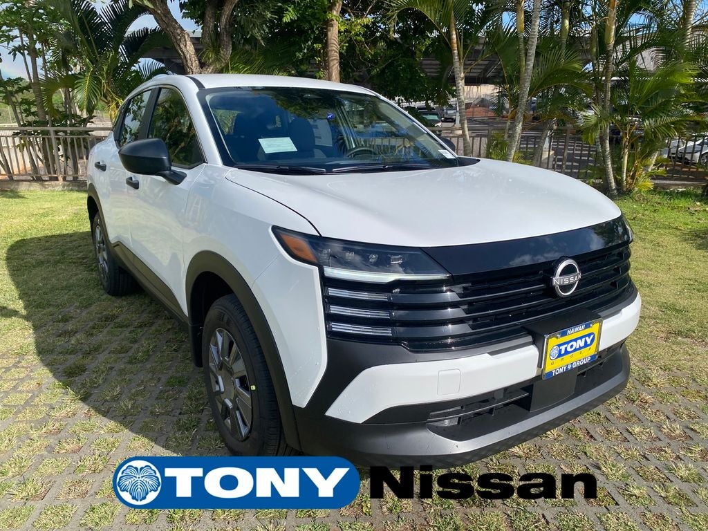 2026 Nissan Kicks S in Fresh Powder — front three-quarter view