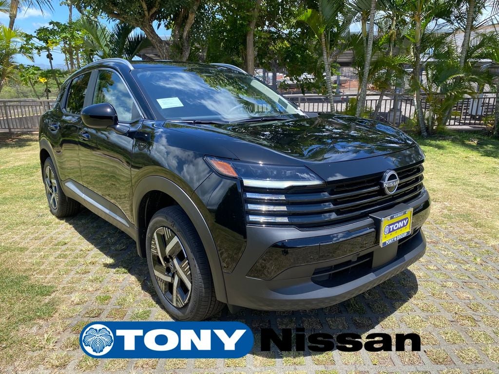 2026 Nissan Kicks SV in Super Black — front three-quarter view