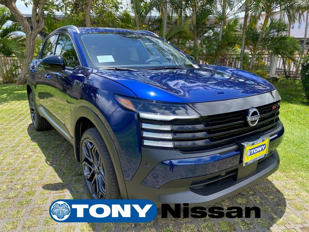 2026 Nissan Kicks SR in Deep Blue Pearl — front three-quarter view